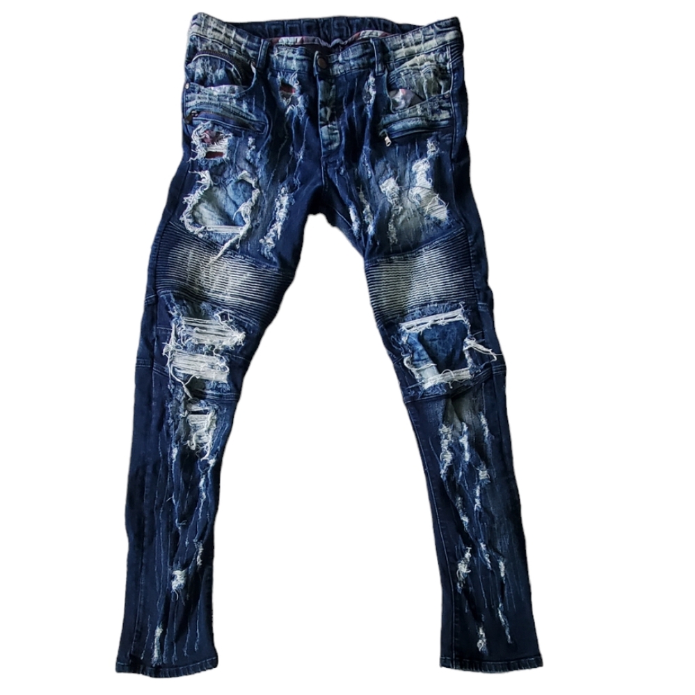 Rockstar Distressed Patched Men's Jeans. Size 38.